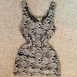 Velvet Lace Mesh Sexy Mini Dress size Small from PIKO1988
